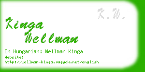 kinga wellman business card